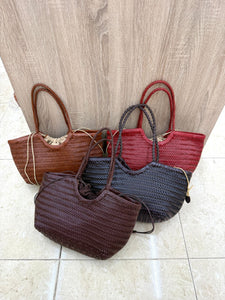 Bolso trenzado piel