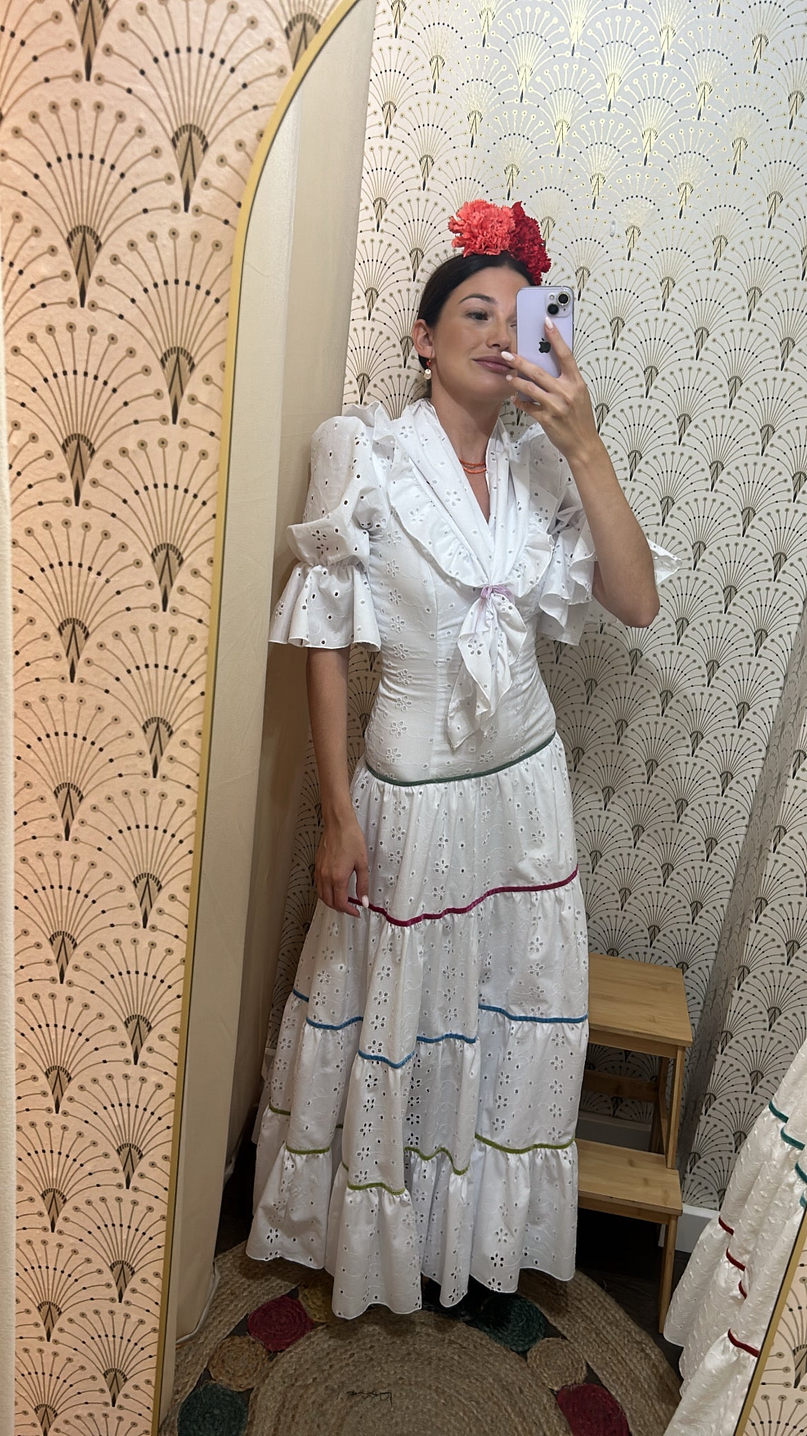 BATA FRIDA PERFORADA BLANCA / CRUDA COLORINES