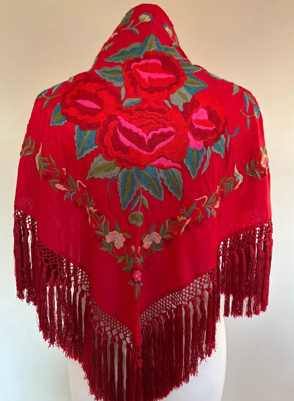 Mantón Fandango rojo
