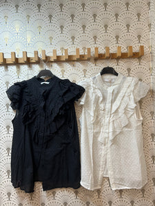 BLUSA PERFORADA blanca