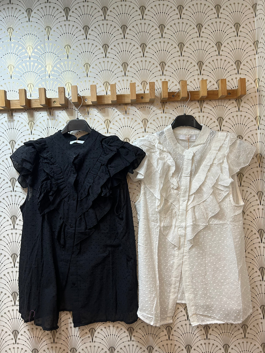 BLUSA PERFORADA blanca