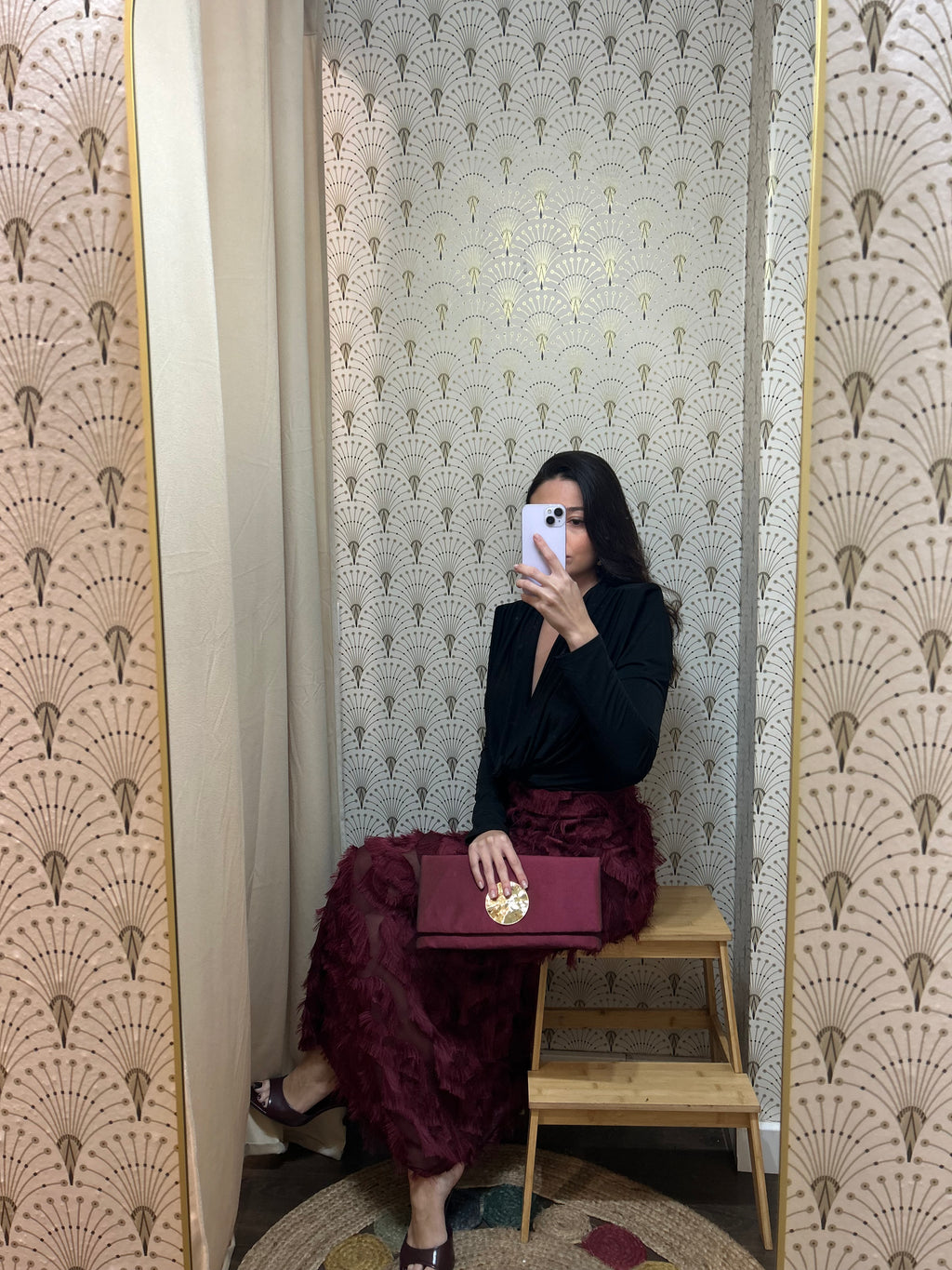 FALDA TRIANA BURDEOS