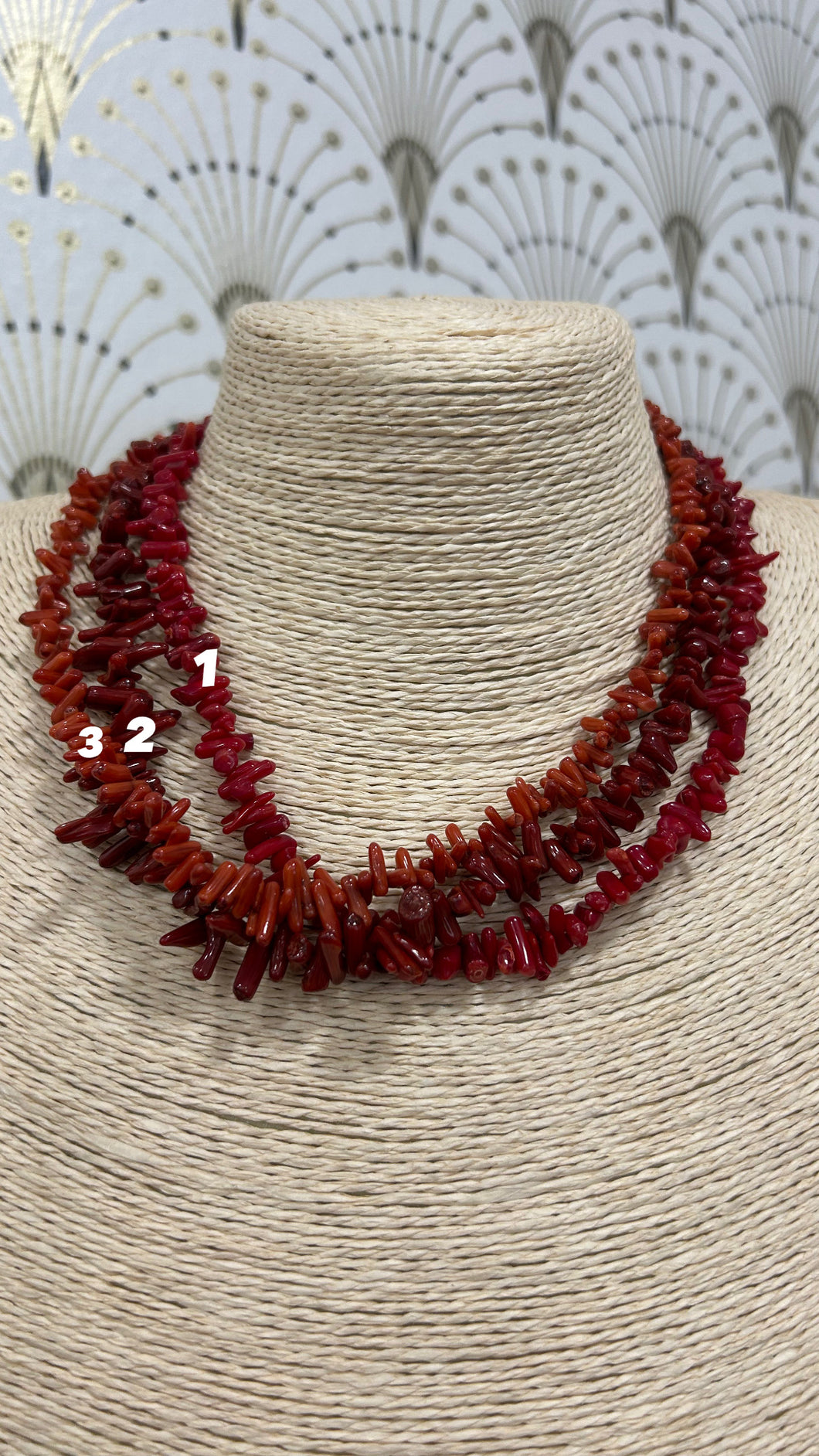 COLLAR CORAL ROJO