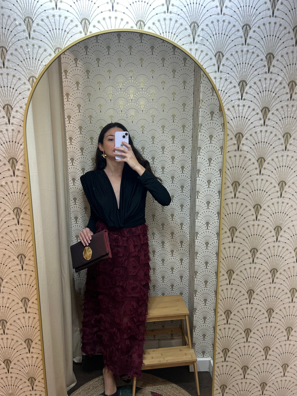 FALDA TRIANA BURDEOS