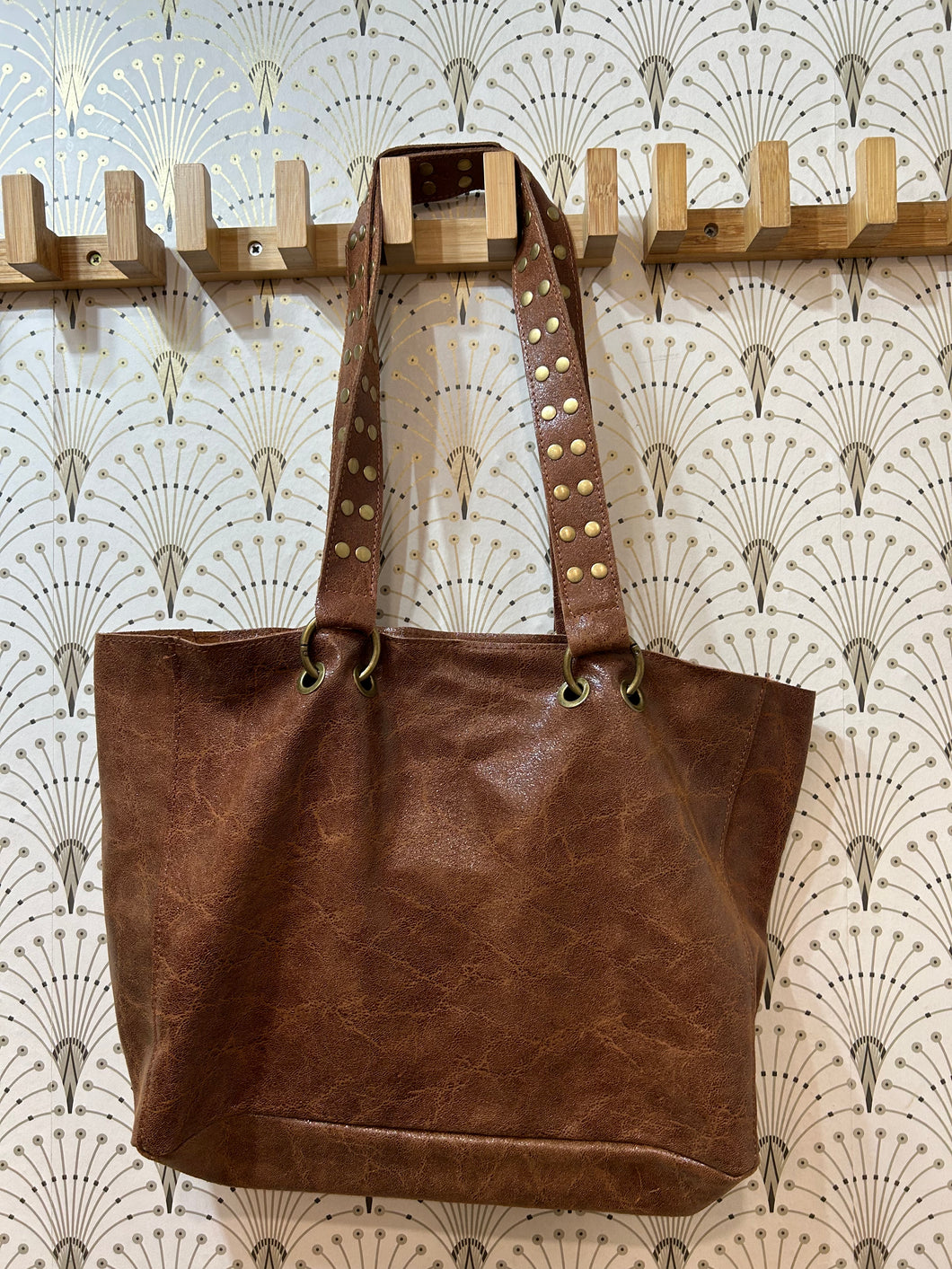 Bolso piel marrón