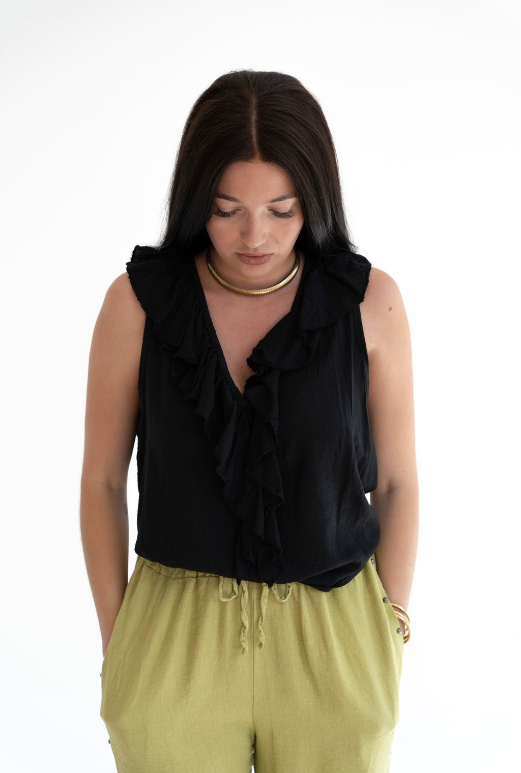 Pantalón Paola bombacho tachuelas