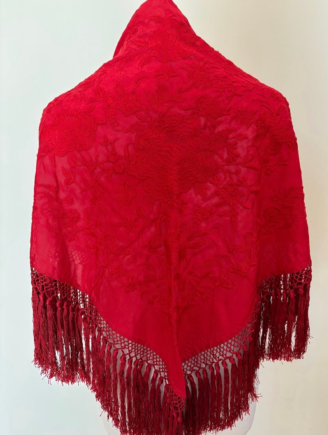 Mantón Soleá rojo