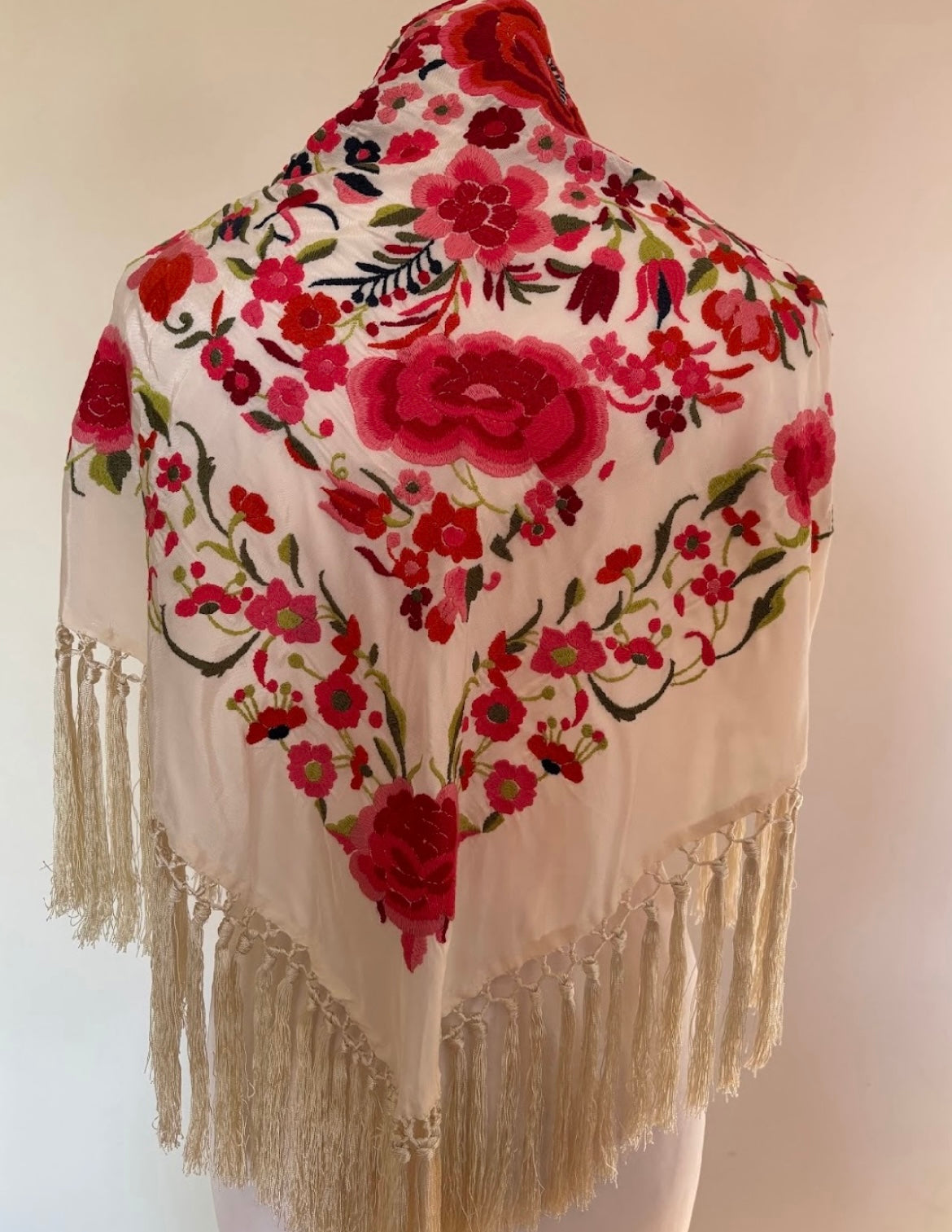 Mantón Bulería beige