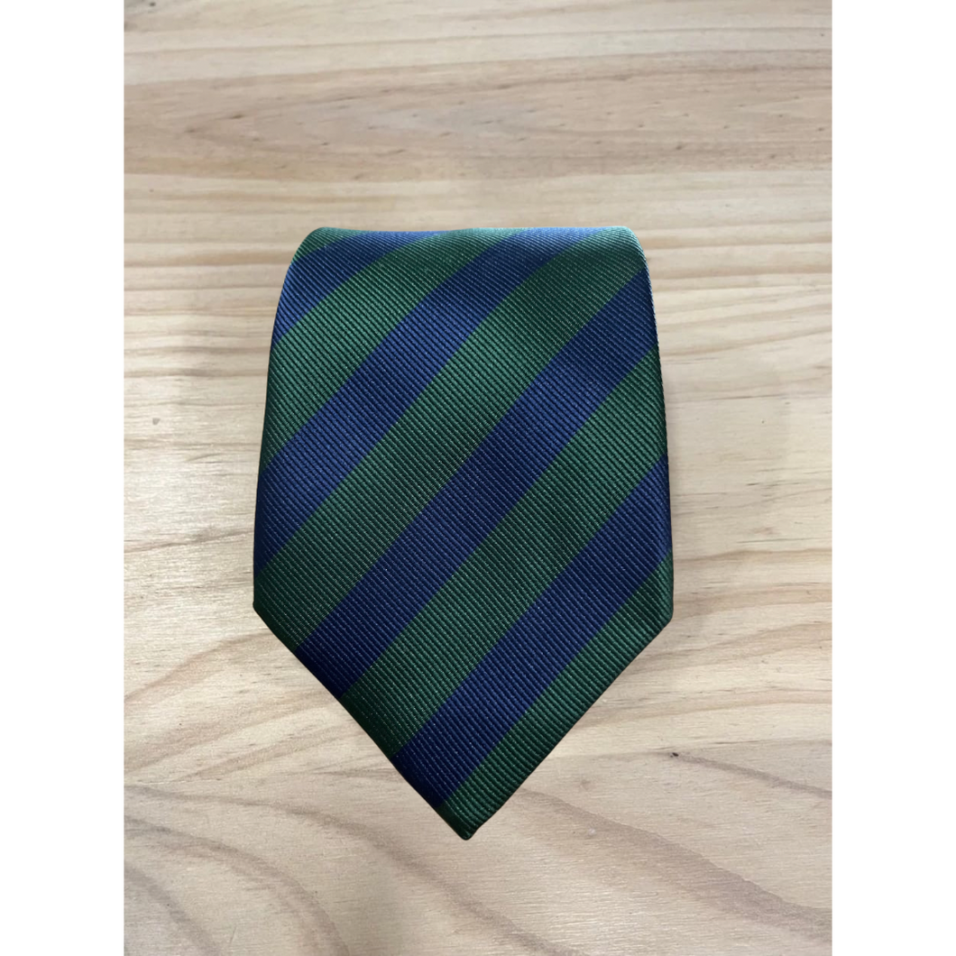 CORBATA RAYAS AZUL Y VERDE