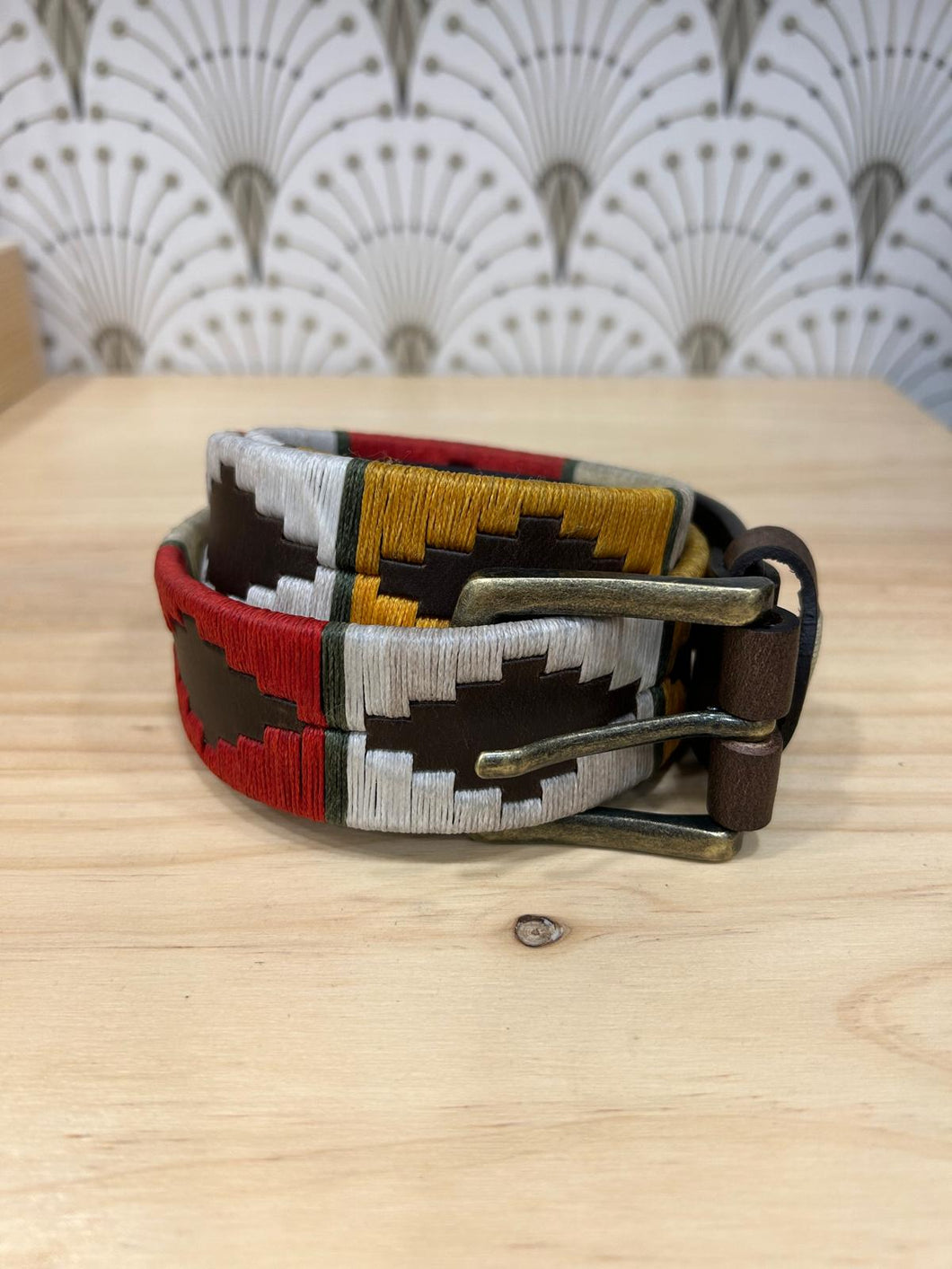 CINTURÓN GAUCHO AMARILLO
