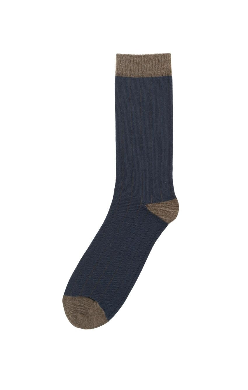 CALCETÍN CANALÉ AZUL MARINO Y MARRÓN
