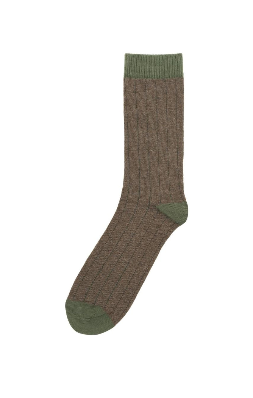 CALCETÍN CANALÉ MARRÓN Y VERDE