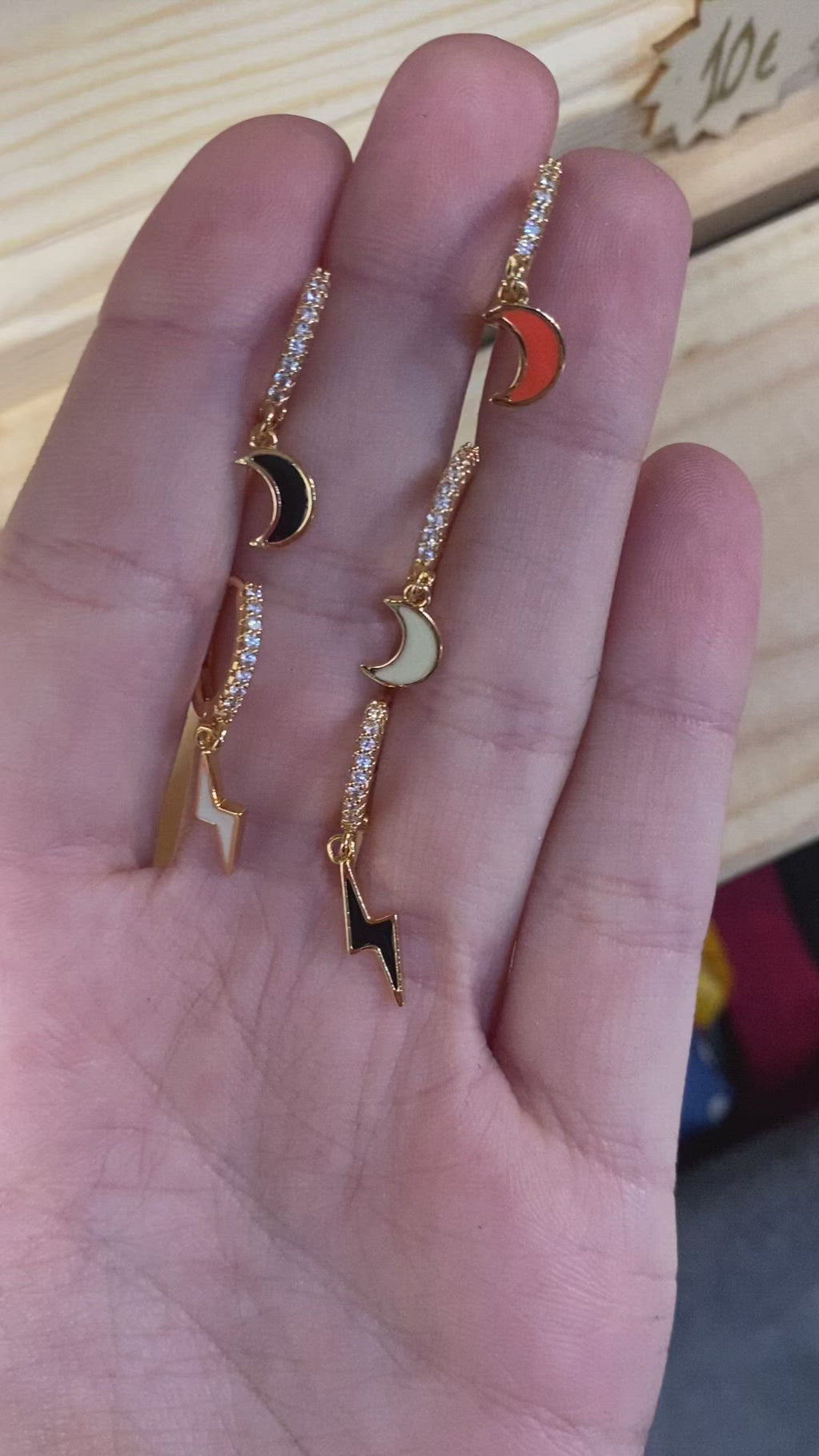 Lunas y rayos PAR baño oro