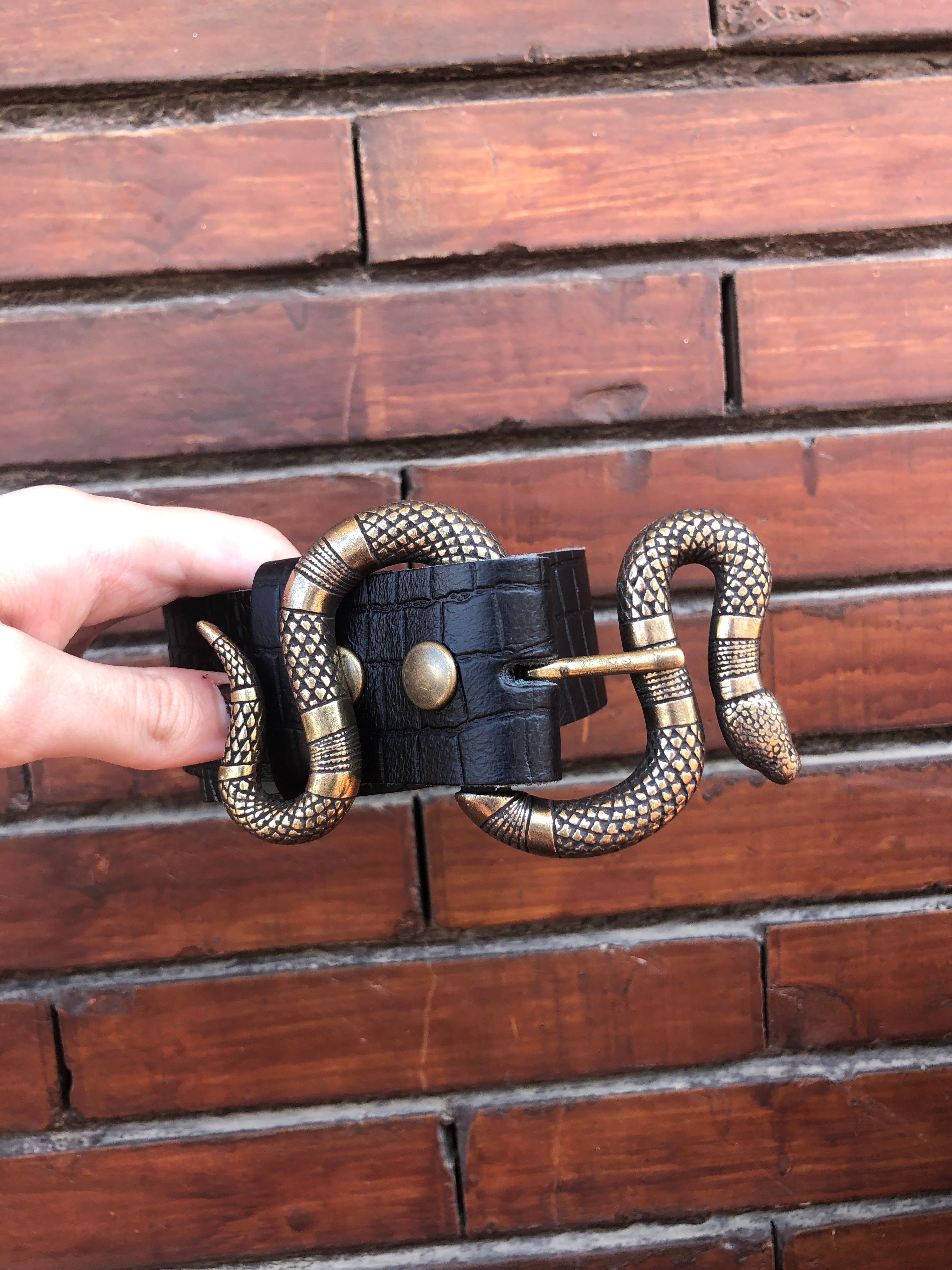 Cinturón serpiente correa piel