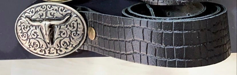 Cinturón búfalo + correa lisa negra