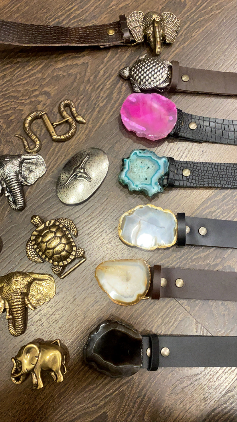 Hebilla piedra y correa