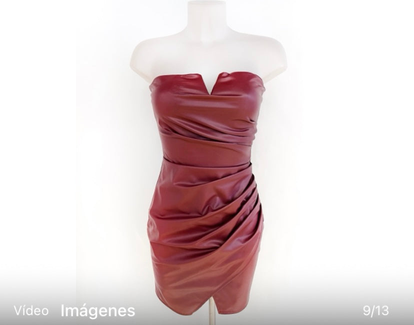 Vestido polipiel 11177