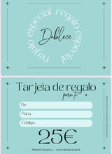 Cargar imagen en el visor de la galería, ¿Quieres complementar tu regalo? esta es la opción perfecta puede gastarlo en tienda o por web.  TARJETA REGALO (selecciona la opción recogida en tienda para que no se te cobren los gastos de envío) *te mandaremos un correo con la tarjeta*
